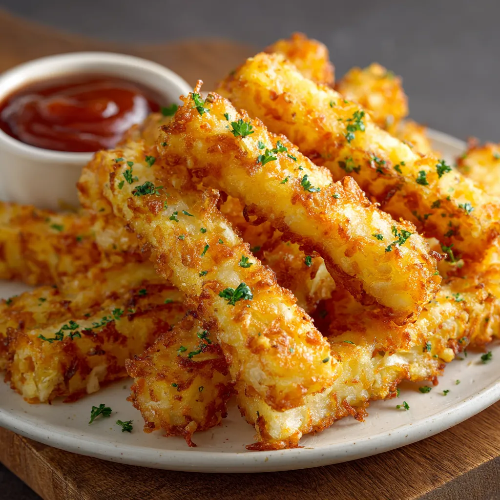 Piatti di patate fritte con ketchup.