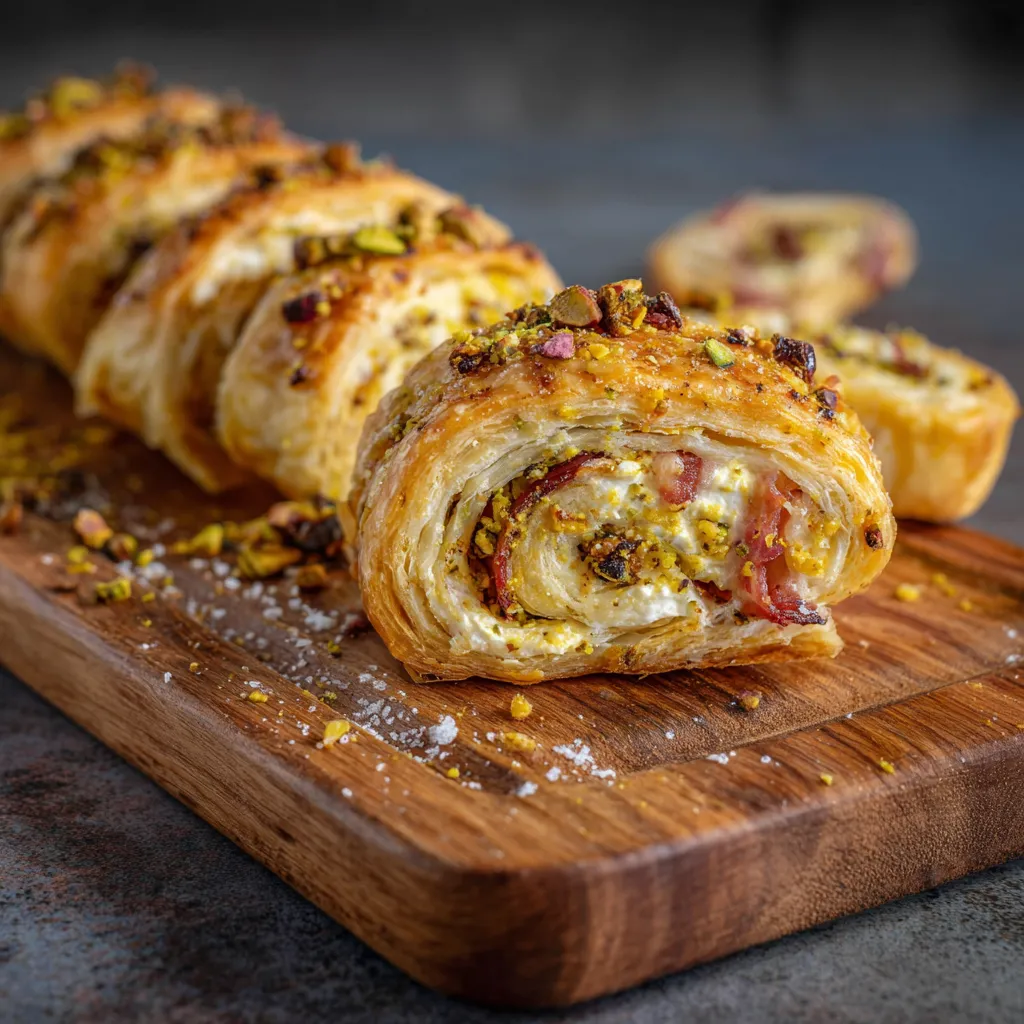 Un piatto con un pastry croissant e un dolce.