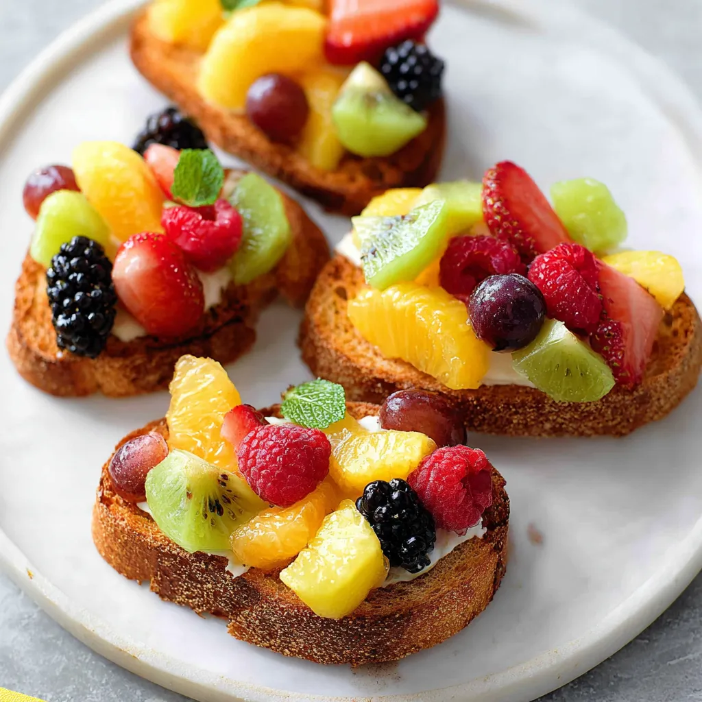 Piatti con frutta e crema.