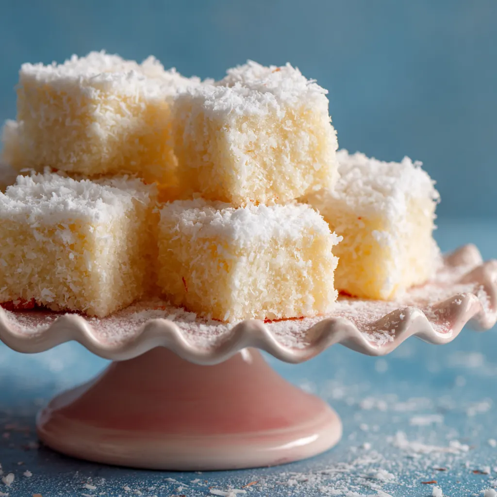 Un piatto con 8 bocconcini di cake.