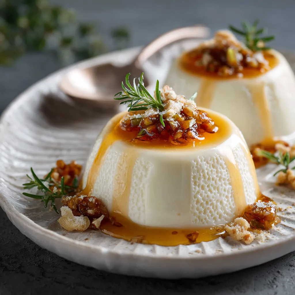 Due dolci con crema e nocciole.