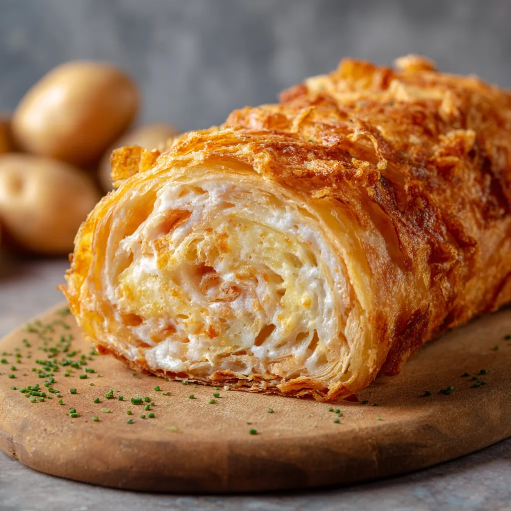 Un pane di formaggio e patate.