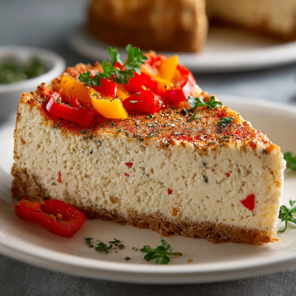 Una torta con frullati e peperoni.