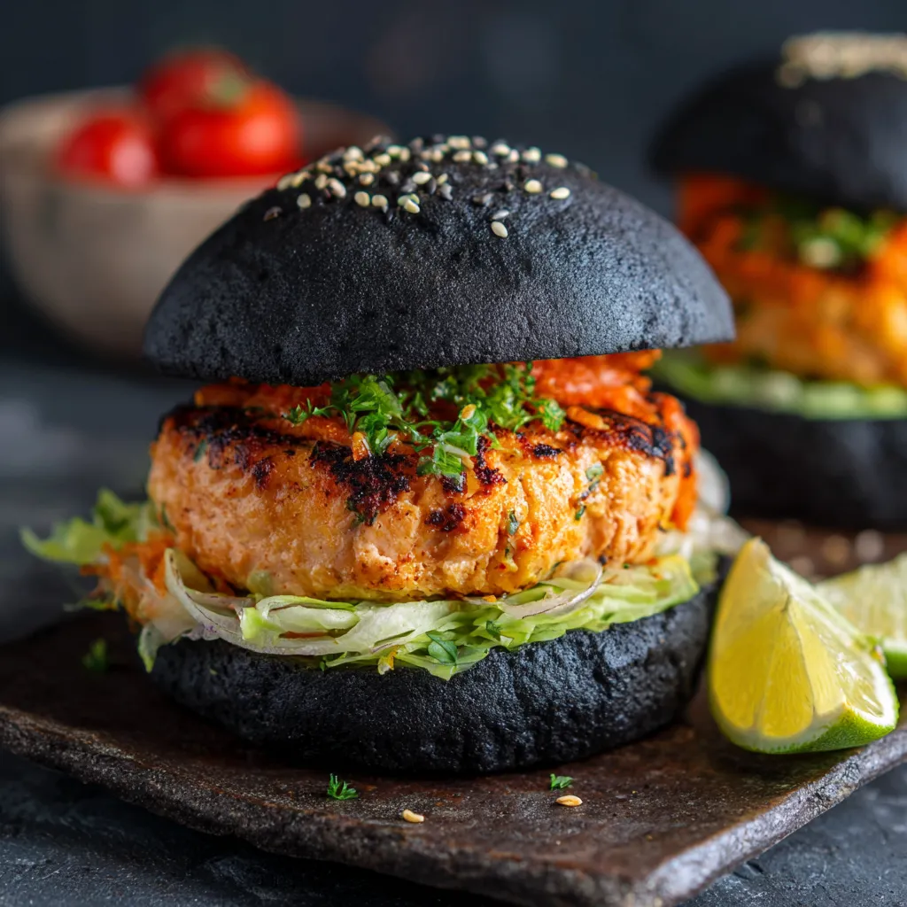 Due hamburger con lime e sesamo.