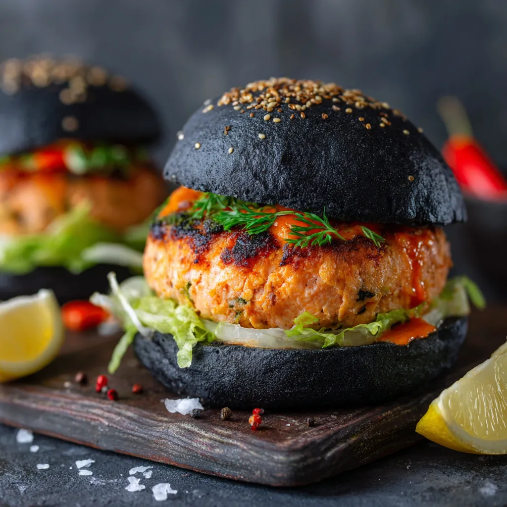 Due hamburger con lattuga e peperoncino.