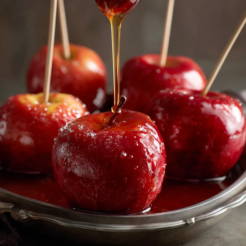 Piatti di frutta con caramello.