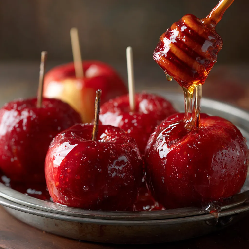 Piatti di frutta con miele.