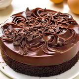 Torta di cioccolato con crema e cioccolato.