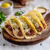 Quattro tacchini con carne e formaggio.