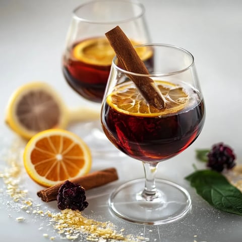 Due bicchieri di vino con cocco e limone.